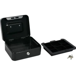 Gifi Rangement|Caisse à monnaie avec 2 clés métal gris foncé