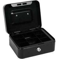 Gifi Rangement|Caisse à monnaie avec 2 clés métal gris foncé