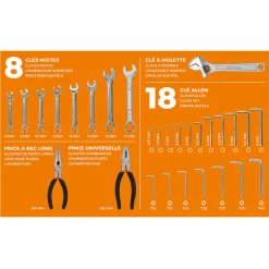 Gifi Aménagement Atelier^Caisse à outils en acier 119 pièces