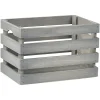 Gifi Rangement|Caisse de rangement en bois gris