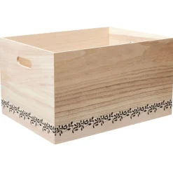 Gifi Rangement|Caisse de rangement en bois L.43 x l.33 x H.25 cm