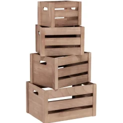 Gifi Rangement|Caisse de rangement en bois Taille L