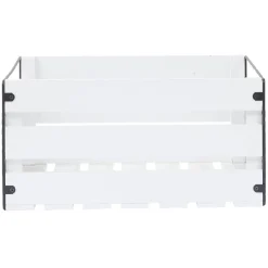 Gifi Rangement|Caisse de rangement en bois et métal - L41 x l20 x H28 cm