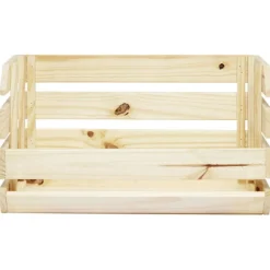 Gifi Rangement|Caisse en bois empilable naturel