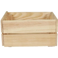 Gifi Rangement|Caisse en bois pin massif à monter soi-même petit modèle