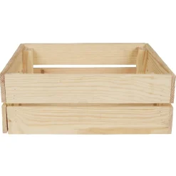 Gifi Rangement|Caisse en bois pin massif à monter soi-même moyen modèle