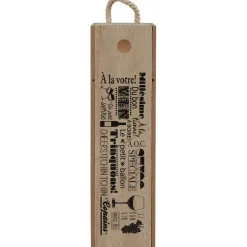 Gifi Caisse en bois pour bouteille de vin design naturel