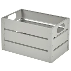 Gifi Rangement|Caisse métallique de rangement blanc lin x3