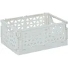 Gifi Rangement|Caisse pliable polypropylène 17x12x7.5cm gris pastel