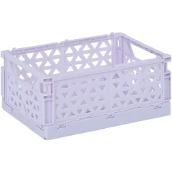 Gifi Rangement|Caisse pliable polypropylène 17x12x7.5cm violet pastel