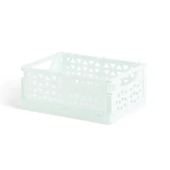 Gifi Rangement|Caisse pliable polypropylène 17x12x7.5cm vert pastel