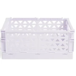 Gifi Rangement|Caisse pliable violet pastel 3,4L - 24x17xH10cm