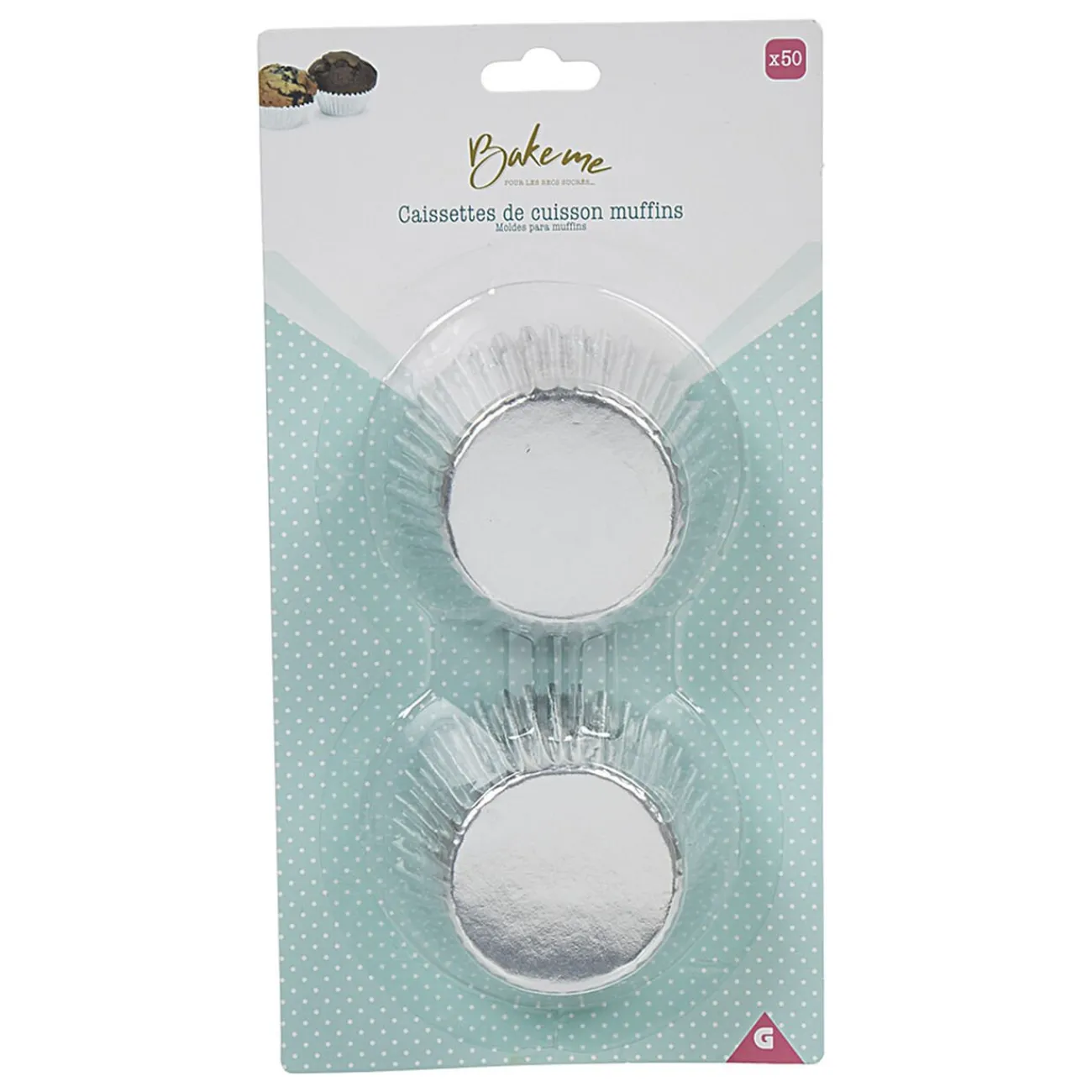 Gifi Caissette à muffin en aluminium gris x80