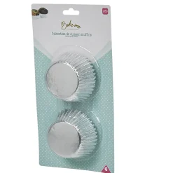 Gifi Caissette à muffin en aluminium gris x80