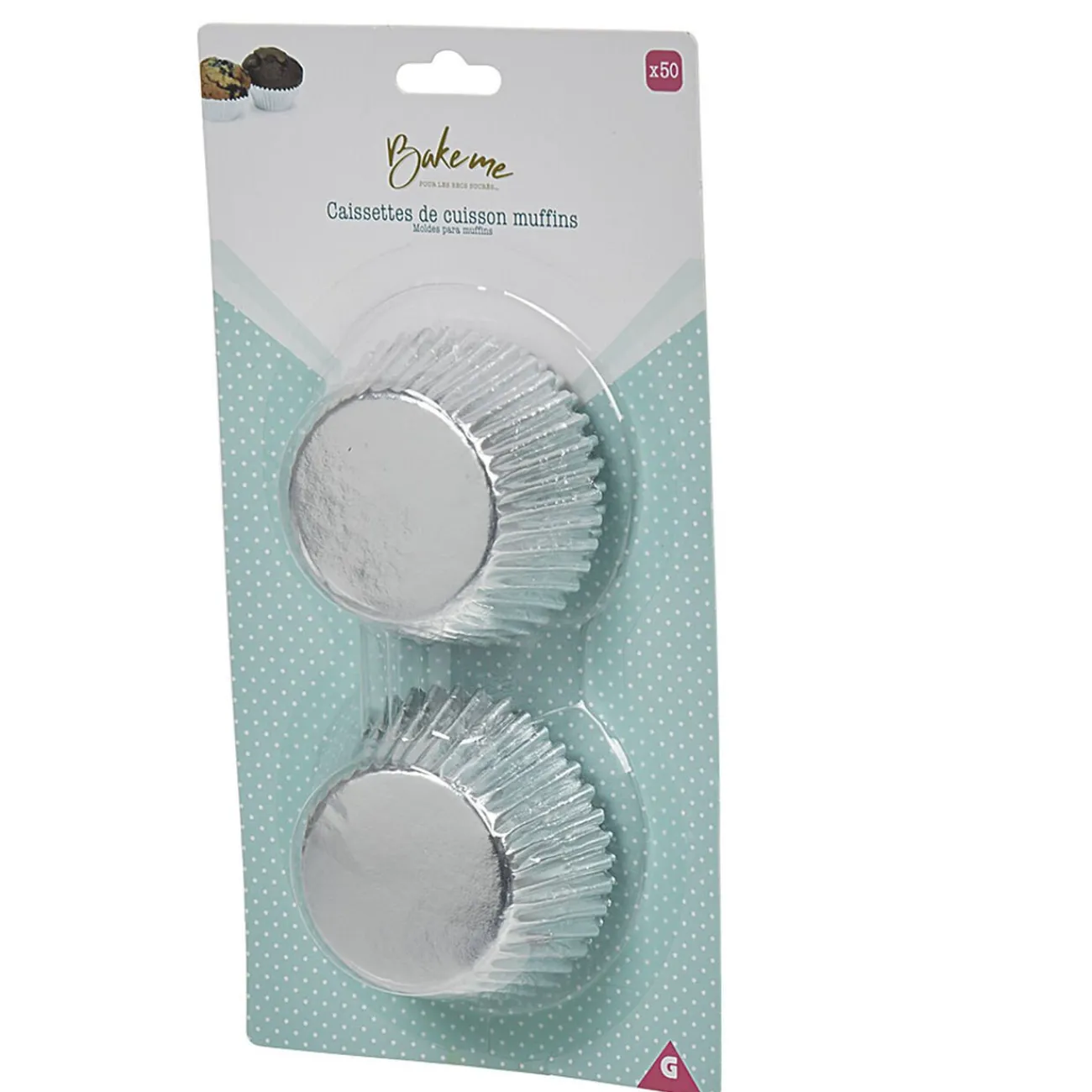 Gifi Caissette à muffin en aluminium gris x80