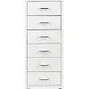 Gifi Rangement|Caisson 6 tiroirs 4 roues blanc