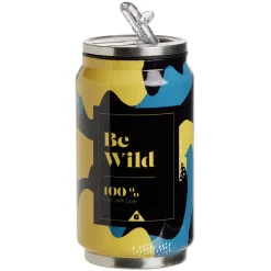 Gifi Canette isotherme acier et plastique vert 260ml Ø6,5xH13,5cm