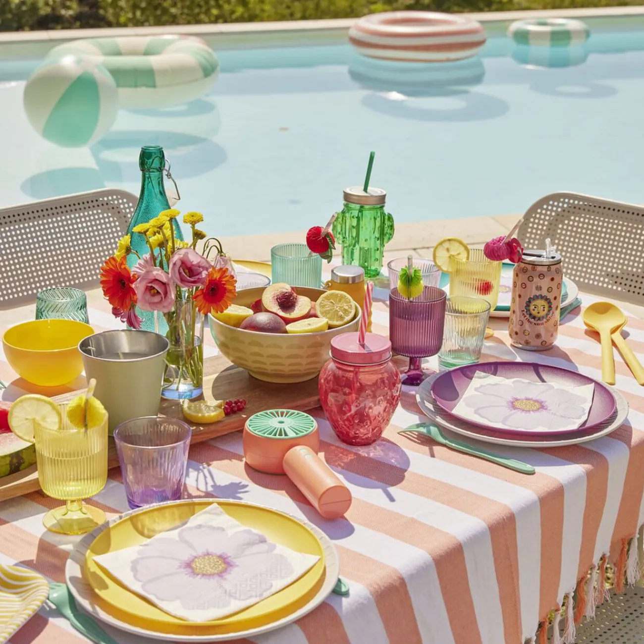 Gifi Canette isotherme 260ml inox Ø6,5xH13,5cm - 4 modèles