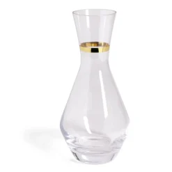 Gifi Carafe en verre goulot liseré doré 1,3L