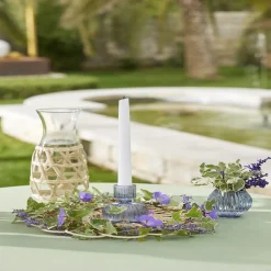 Gifi Carafe en verre transparent et raphia Ø11,2xH24,7cm