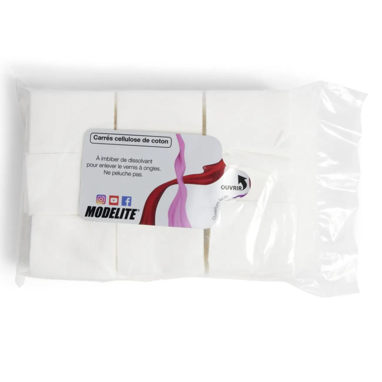 Gifi Beauté^Carré cellulose de coton 4x5,6cm