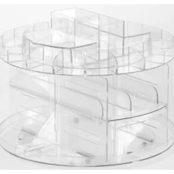 Gifi Aménagement Salle De Bain^Carrousel à cosmétiques transparent rotatif