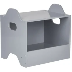 Gifi Rangement|Casier de rangement superposable bois gris