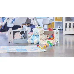 Gifi Rangement|Casier de rangement superposable bois gris