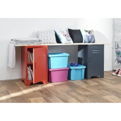 Gifi Rangement|Casier industriel rouge