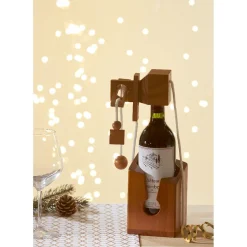 Gifi Casse tête bouteille emprisonnée avec cadenas support bois