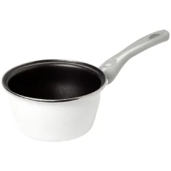 Gifi Casserole acier émaillé noir et blanc Ø 16 cm