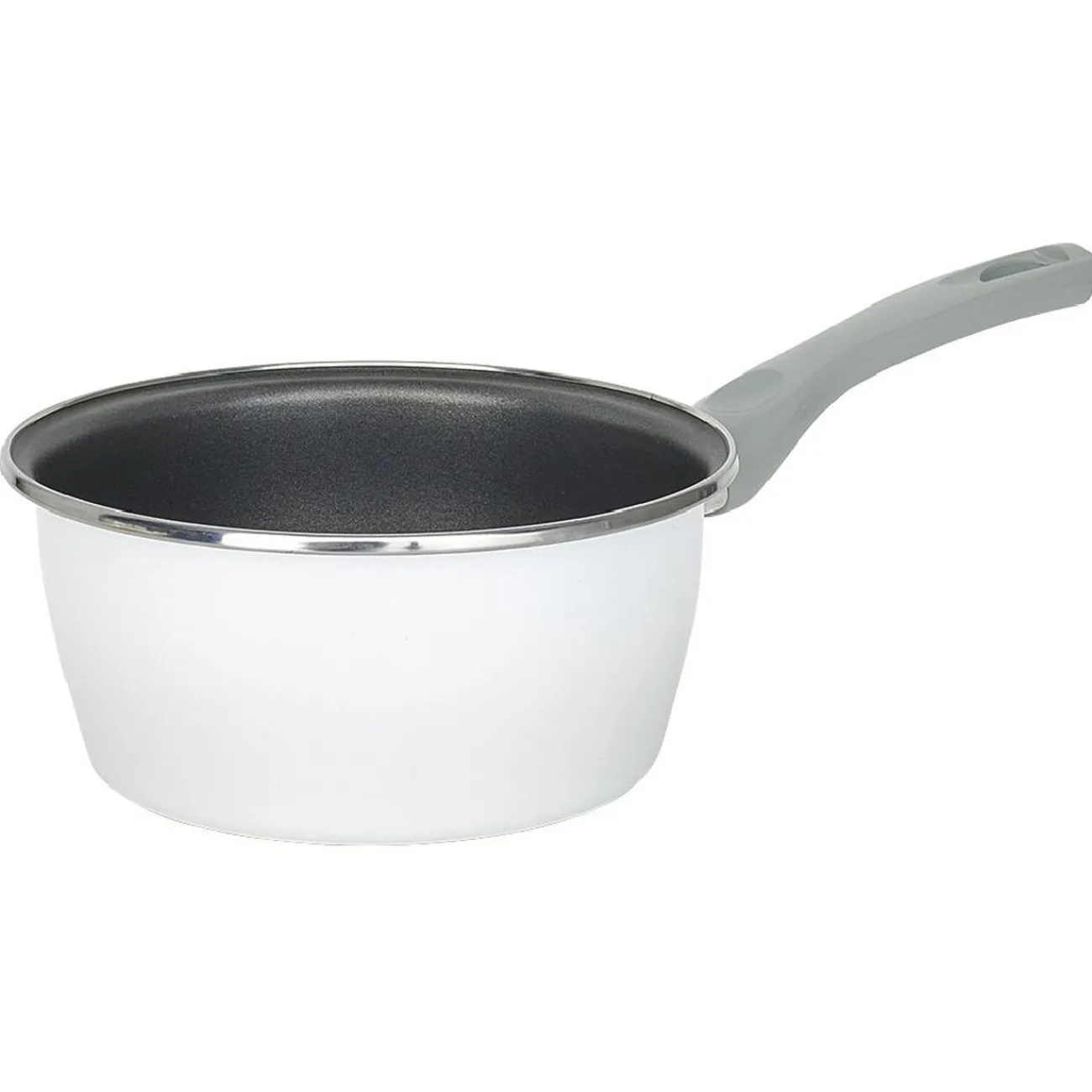 Gifi Casserole acier émaillé noir et blanc Ø 20 cm