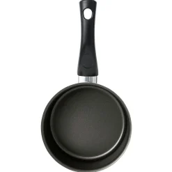 Gifi Casserole aluminium antiadhésive noir et rouge Ø 16 cm