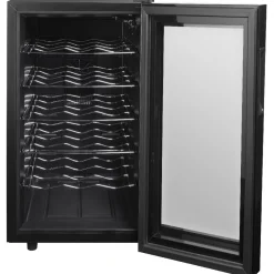 Gifi Cave à vin de service 18 bouteilles noir