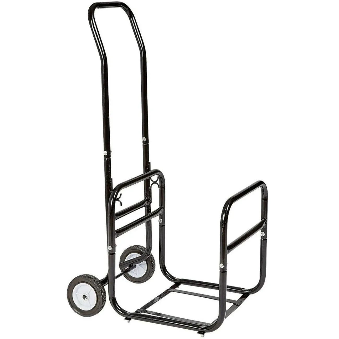 Gifi Aménagement Atelier^Chariot avec panier à bûches en métal noir