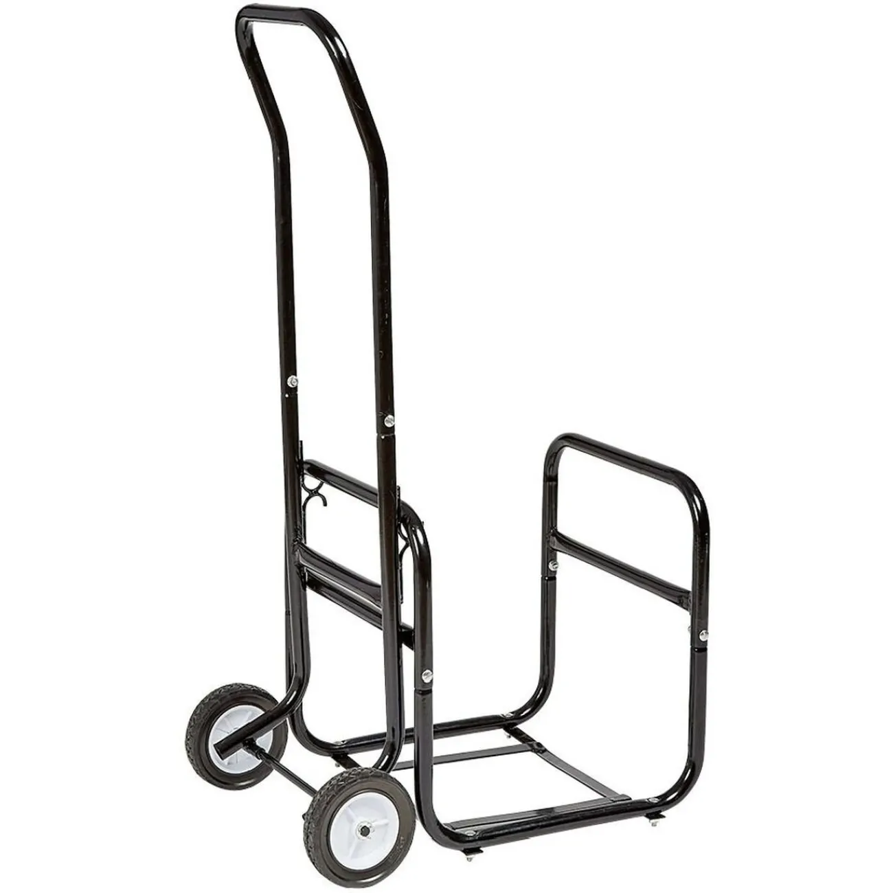 Gifi Aménagement Atelier^Chariot avec panier à bûches en métal noir