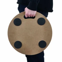 Gifi Aménagement Atelier^Chariot de plateforme rond en bois