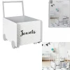 Gifi Rangement|Chariot de rangement garçon Jouets blanc et gris 35x47xH47,50cm