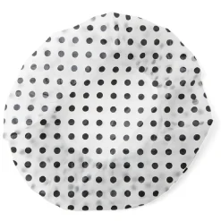 Gifi Aménagement Salle De Bain^Charlotte de douche à pois plastique blanc et noir