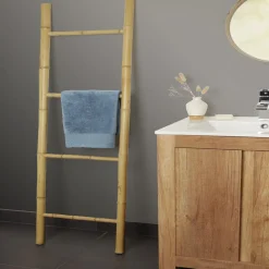 Gifi Aménagement Salle De Bain^Échelle porte-serviette 40x150cm bambou naturel