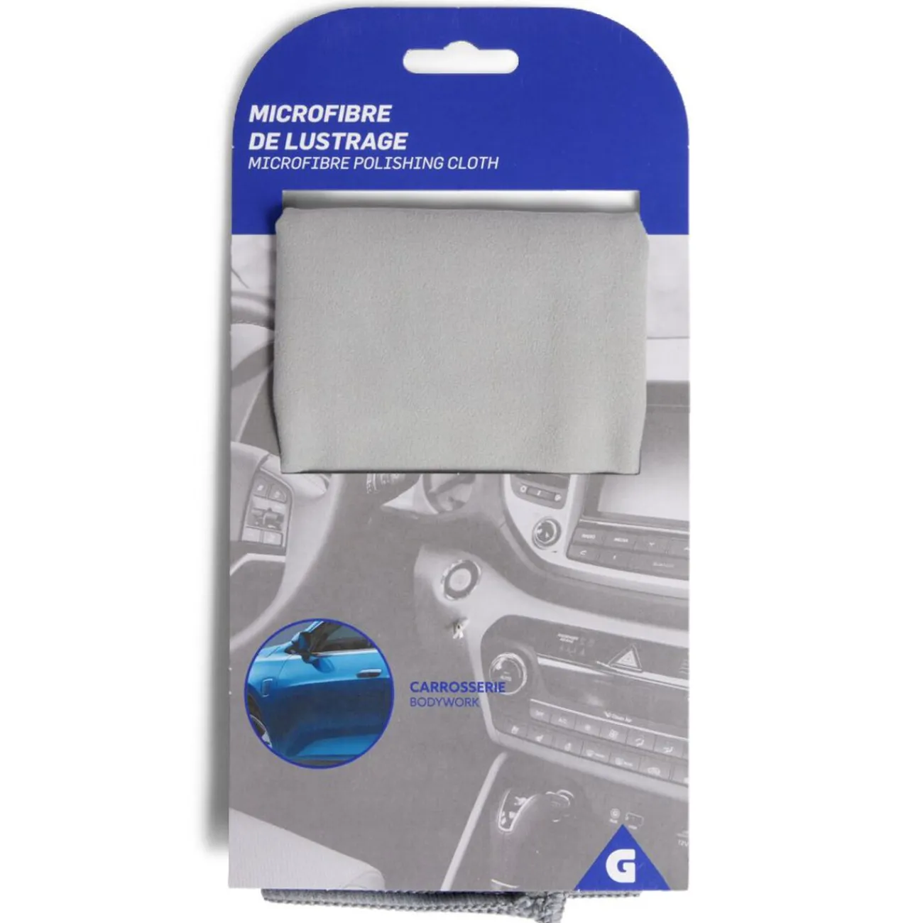 Gifi Nettoyage Et Entretien|Chiffon de lustrage pour voiture en microfibre bleu