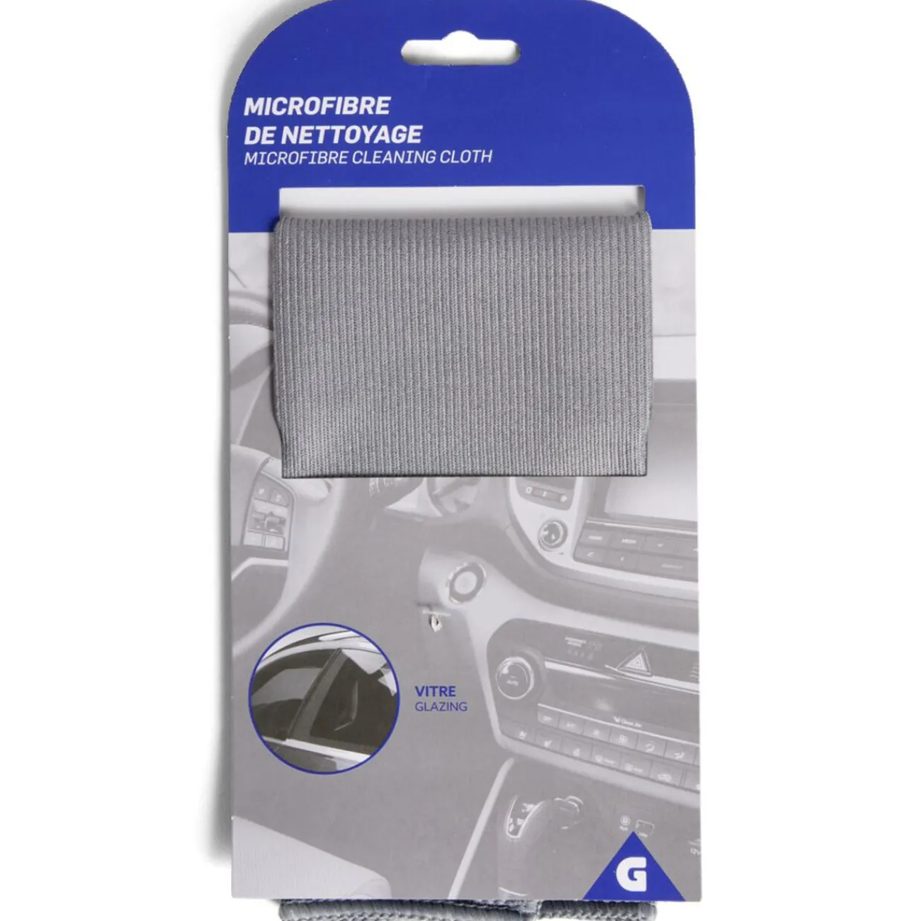 Gifi Nettoyage Et Entretien|Chiffon pour vitre de voiture en microfibre bleu