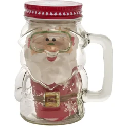 Gifi Chope en verre père Noël avec cookies et sucre d'orge