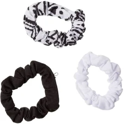 Gifi Beauté^Chouchou en maille noir et blanc x3