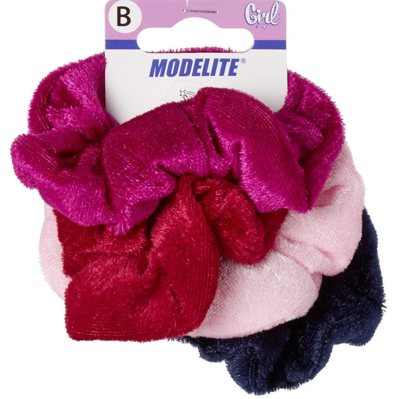 Gifi Beauté^Chouchou en velours coloris assortis x4