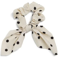 Gifi Beauté^Chouchou foulard beige à pois noirs