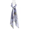 Gifi Beauté^Chouchou foulard lavande motif floral jaune et violet