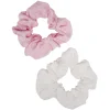 Gifi Beauté^Chouchou motif pois rose et blanc Ø10cm x2
