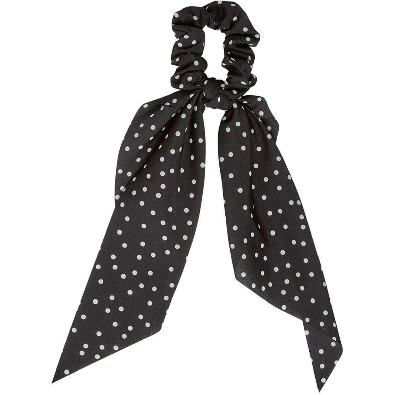 Gifi Beauté^Chouchou noir à pois blanc en mousseline