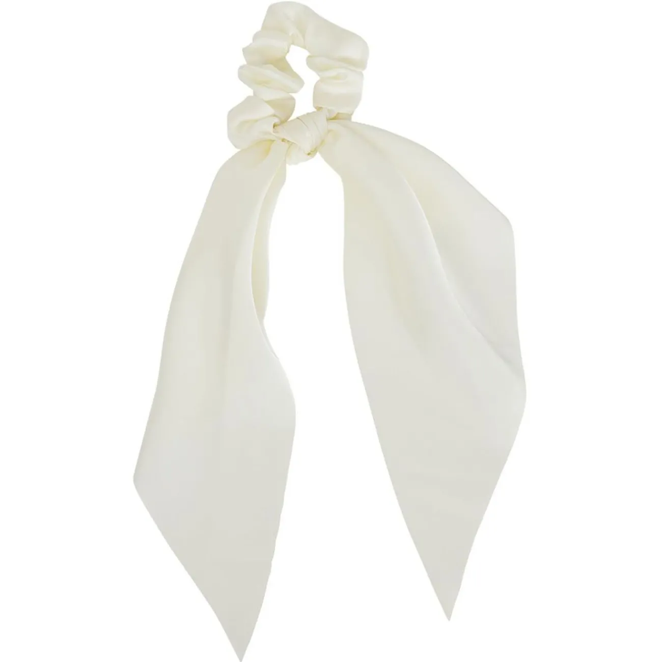 Gifi Beauté^Chouchou ruban long blanc crème Ø7xL25cm